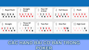 Các hand bài cơ bản trong poker